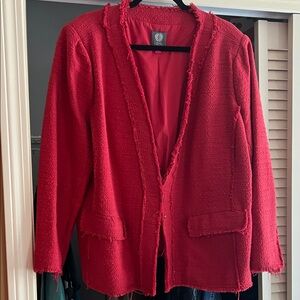 Vince Camuto Red Textured Blazer
